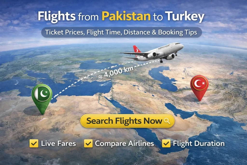 Flights from Pakistan to Turkey